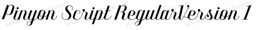 Pinyon Script RegularVersion 10字体转换